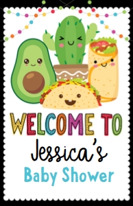 Taco Bout A Baby Welcome Sign 11x17: Taco Bout A Baby Shower Welcome Signs
