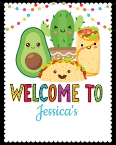 Taco Bout A Baby Welcome Sign 16x20: Taco Bout A Baby Shower Welcome Signs