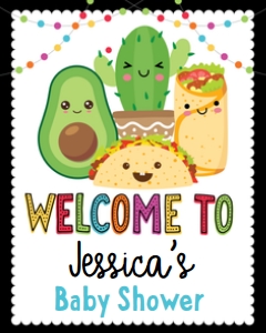 Taco Bout A Baby Welcome Sign 8x10: Taco Bout A Baby Shower Welcome Signs