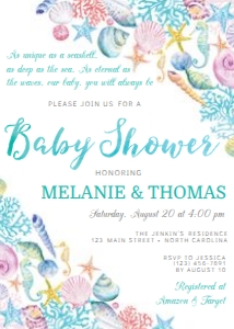 Beach Baby Shower Invitation: Beach Baby Shower Invitation
