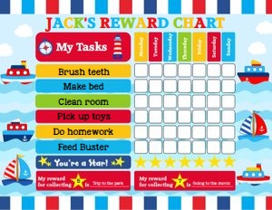 Boats Reward Chart (Letter Size): Boats Reward Chart (Letter Size)