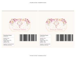 Boho Unicorn Chocolate Bar Wrappers - Hershey's 1.55oz - Letter design preview