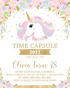 Unicorn Magic Time Capsule Sign 8"x10" UB8 design preview