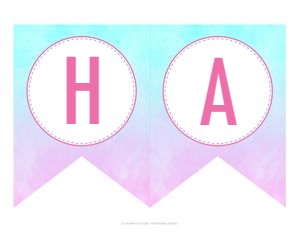Unicorn Roller Skating Flag Banner - Letter design preview