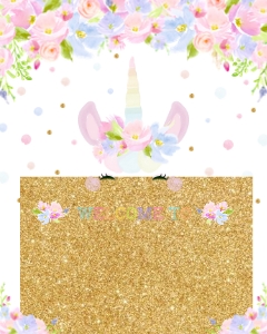 Cute Pastel Unicorn Welcome Sign 16"x20" design preview