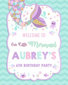 Mermaid Tail Chevron Sign 16"x20": Tail Chevron Sign 16"x20"