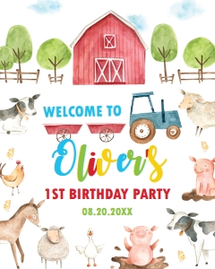 Farm Welcome Sign 16"x20" design preview