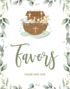 Noah's Ark Baptism Signage Bundle design preview
