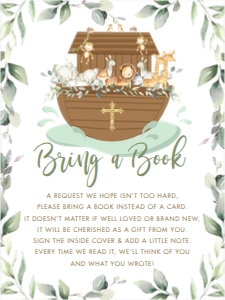 Chic Noah's Ark Greenery Enclosure Card 3"x4": Chic Noah's Ark Greenery Enclosure Card 3"x4"
