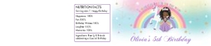 African Princess and Unicorn Water Bottle Label for 600ml / 20oz bottle design preview