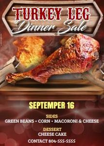 Turkey Leg Dinner: Turkey Leg Dinner