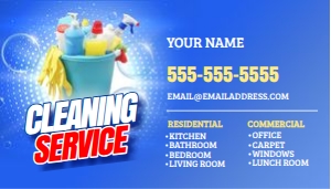 Cleaning Business Card 1: Cleaning BC 1