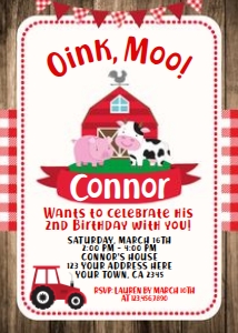Farm Birthday Party Invitation - www.printerfairy.com: Farm Birthday Party Invitation - www.printerfairy.com