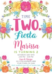 Time Two Fiesta Invitation - www.printerfairy.com: Fiesta_Floral_002