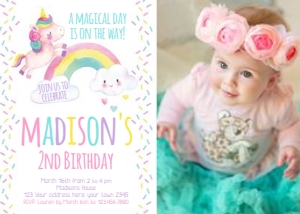 Unicorn&Rainbow-Invitation-Photo: Unicorn&Rainbow-Invitation-Photo