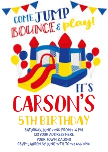 Jump Party Birthday Invitation - www.printerfairy.com design preview