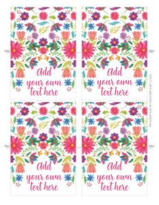 Fiesta Floral Food Tents - www.printerfairy.com: Fiesta Floral Food Tents - www.printerfairy.com