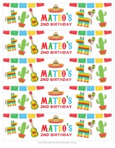 Fiesta Water Bottle Labels - www.printerfairy.com: Fiesta_Water Bottle Labels