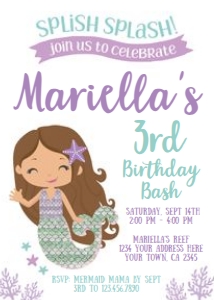 Mermaid Birthday Invitation003 - www.printerfairy.com design preview