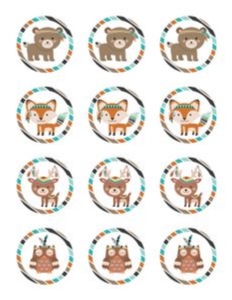 Tribal Woodland Toppers - www.printerfairy.com design preview