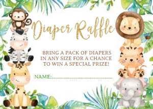 Safari_Diaper Raffle_Ticket: Safari_Diaper Raffle