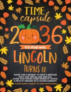 Little Pumpkin Black Time Capsule - www.printerfairy.com design preview