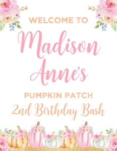 Little Pumpkin Welcome Sign - www.printerfairy.com: Little Pumpkin Welcome Sign - www.printerfairy.com