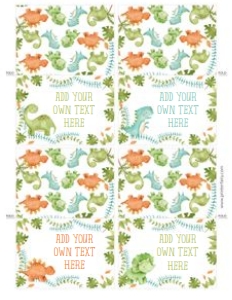 Dinosaur Food Tents (white) - www.printerfairy.com: Dinosaur Food Tents (white) - www.printerfairy.com