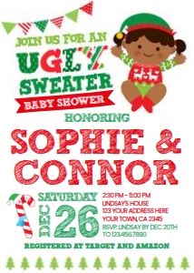 Ugly Sweater Baby Shower Invitation - 04 - www.printerfairy.com design preview