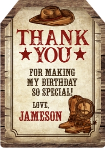 Western Favor Tag - www.printerfairy.com design preview