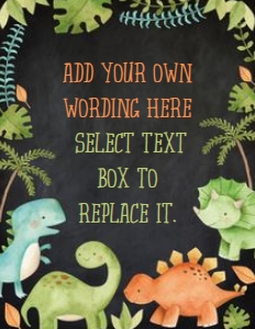 Dinosaur Sign (black) - www.printerfairy.com: Dinosaur Sign (black) - www.printerfairy.com