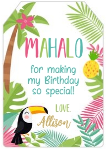 Luau Favor Tags (gold white) - www.printerfairy.com design preview
