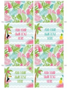 Luau Food Tents (pink blue) - www.printerfairy.com design preview