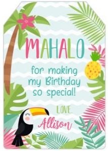 Luau Favor Tags (pink blue) - www.printerfairy.com design preview