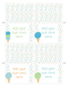 Ice Cream Food Tents (Blue Green no face) - www.printerfairy.com design preview