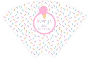 Ice Cream Cone Wrapper (pink) - www.printerfairy.com: Ice Cream Cone Wrapper (pink) - www.printerfairy.com