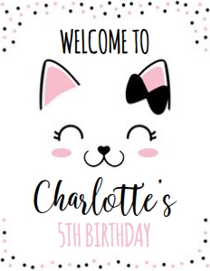 Kitty Cat Welcome Sign - www.printerfairy.com: Kitty Cat Welcome Sign - www.printerfairy.com