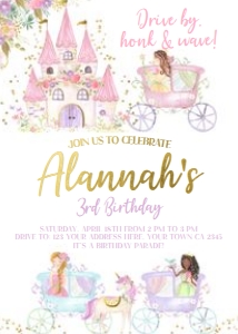 Drive By Princess Invitation - www.printerfairy.com design preview