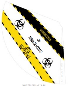 Quarantine Party hat (White) - www.printerfairy.com design preview