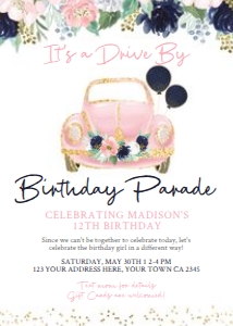 Drive By Birthday Parade (Pink & Blue) - www.printerfairy.com design preview
