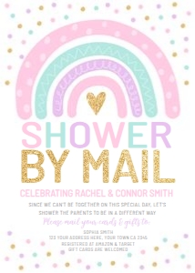 Rainbow Shower by Mail (Pastels&Gold) - www.printerfairy.com design preview