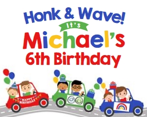 Drive By Honk & Wave Sign (Red - 16 x 20) - www.printerfairy.com: Drive By Honk & Wave Sign (Red) - www.printerfairy.com
