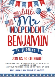 Mr Independent Birthday Invitation - www.printerfairy.com: Mr Independent Birthday Invitation - www.printerfairy.com