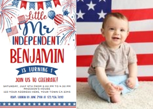 Mr Independent Birthday Invitation with photo - www.printerfairy.com: Mr Independent Birthday Invitation with photo - www.printerfairy.com