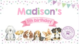 Puppies Box Carrier Label (Pastels Watercolor) - www.printerfairy.com design preview
