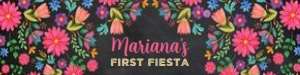 Fiesta Floral Water Bottle Labels (black) - www.printerfairy.com: Fiesta Floral Water Bottle Labels (black) - www.printerfairy.com