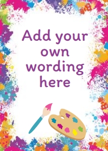 Art Party Decor Sign - www.printerfairy.com design preview