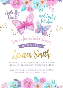 Butterfly Baby Shower Invitation - www.printerfairy.com: Butterfly Baby Shower Invitation - www.printerfairy.com
