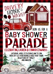 Baby Shower Parade Invitation (Lumberjack Forest) - www.printerfairy.com design preview