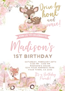 Drive By Woodland Invitation - www.printerfairy.com design preview